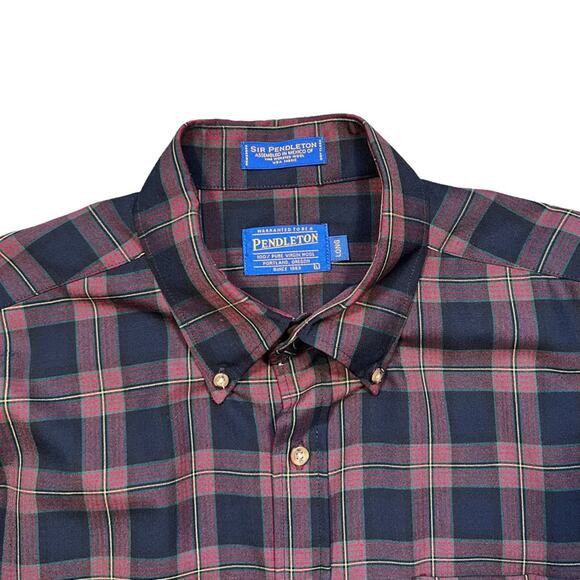 Pendleton Classic Board Shirt Muir Tartan Plaid Wool Long Sleeve Mens Large LONG - Picture 6 of 13